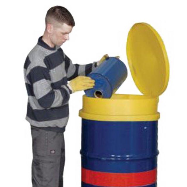 Man funnelling debris