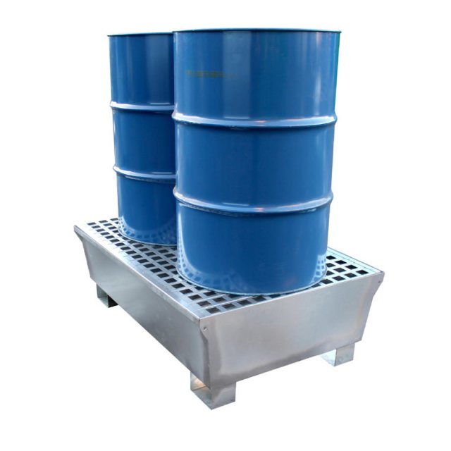 Galvanised Steel 2 IBC Spill Pallet