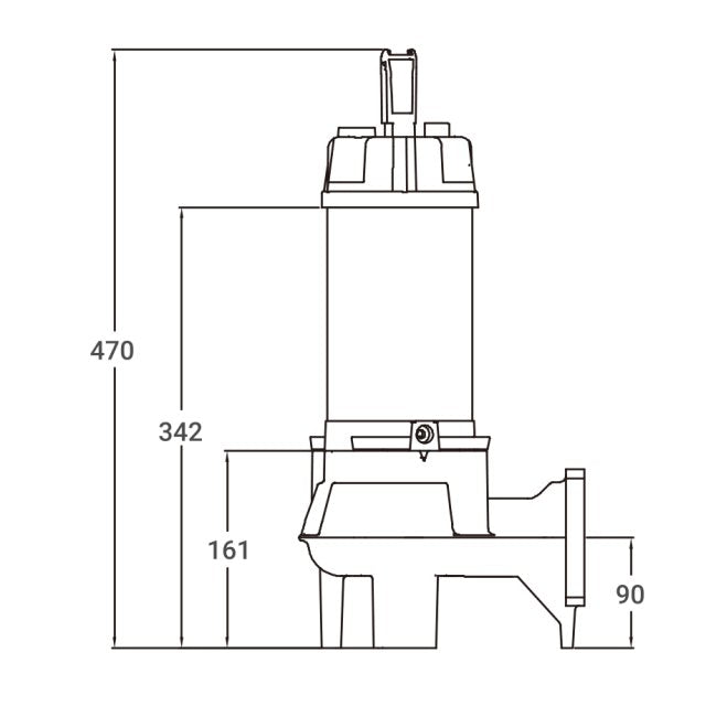 Hippo 50 Sewage Pump, Horizontal Discharge