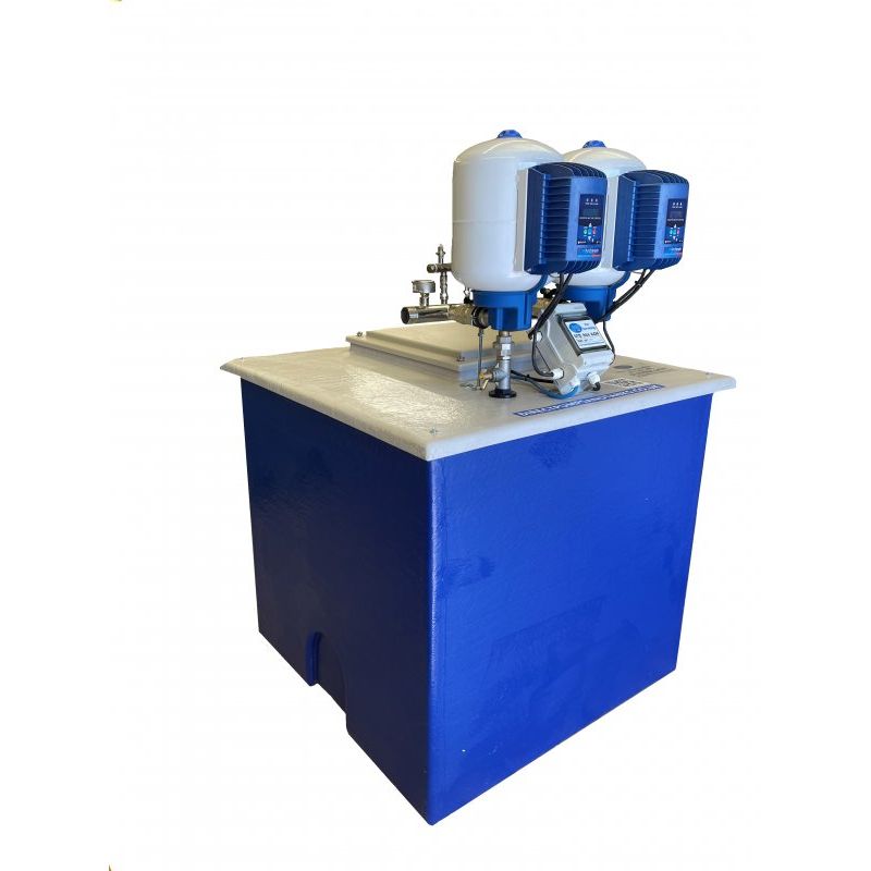 1000 Litre GRP Water Tank with a Twin Pump Booster Set