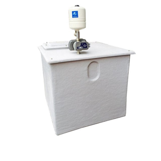 1220 Litre GRP Water Tank with a Single Pump Booster Set