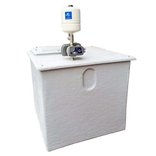 2501 Litre GRP Water Tank with a Single Pump Booster Set