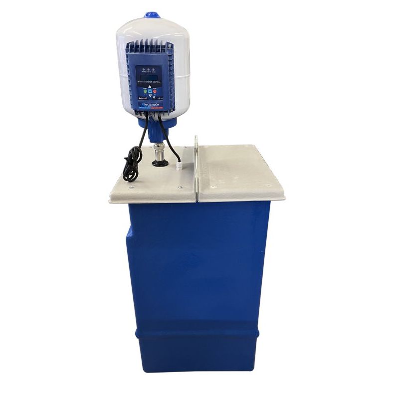 600 Litre GRP Water Tank with a Single Pump Booster Set