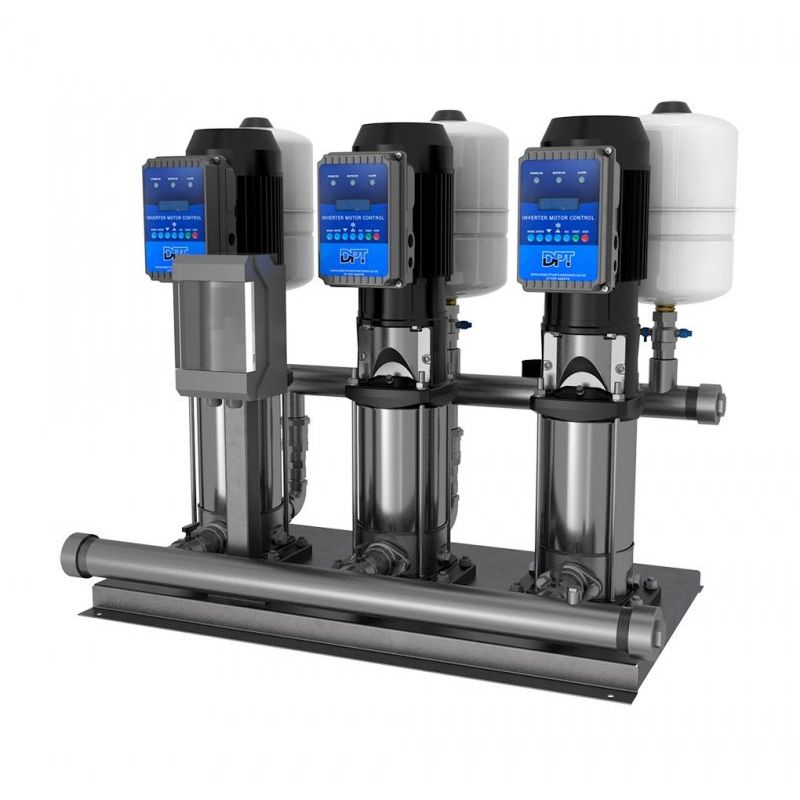 3' Triple Variable Speed Vertical Booster Pump Set Mid curve duty 480l/min @ 6.5bar D/A/A