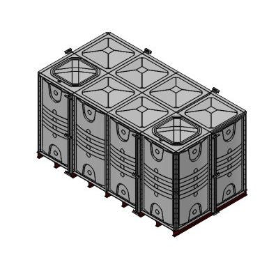 16000 Litre GRP Sectional Water Tank, Internally Flanged Base (IFB) Divided