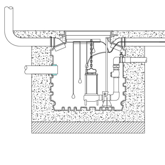 Sewage Pumping station, Twin Pumps, 800 litre tank
