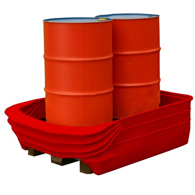 2 Drum Pallet Converter - red