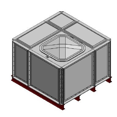 2250 Litre GRP Sectional Water Tank, Internally Flanged Base (IFB)