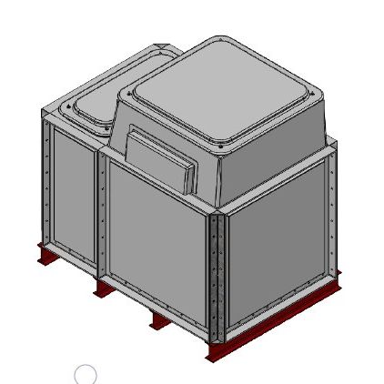 1500 Litre GRP Sectional Water Tank, Internally Flanged Base (IFB)