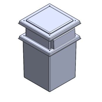 338 Litre Type AB Air Gap GRP Water Tank - One Piece Insulated, Cat 5