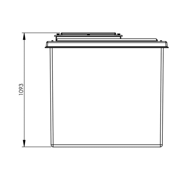 1000 Litre GRP Water Tank, Insulated, height dimension