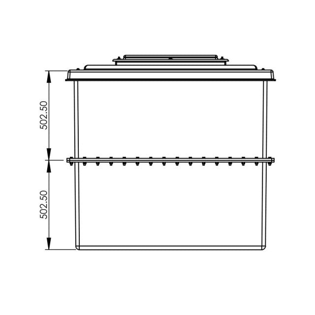 1000 Litre GRP Water Tank - Two Piece Insulated