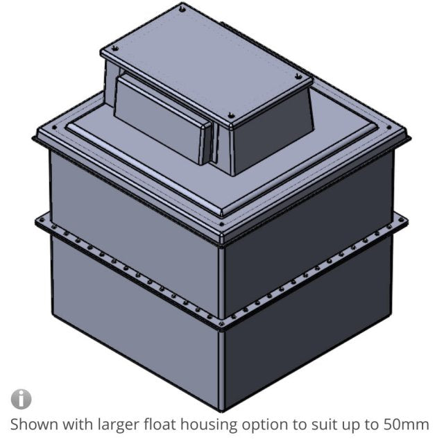 1000 Litre Type AB Air Gap GRP Break Tank - Two Piece Insulated, Cat 5