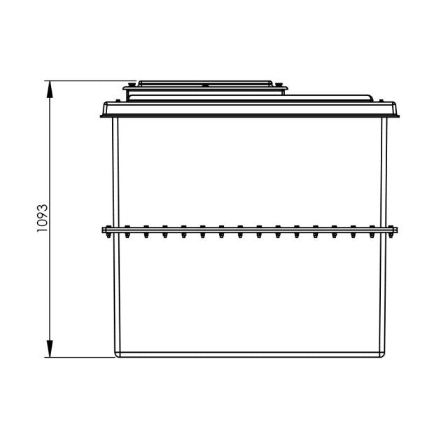1050 Litre GRP Water Tank - Two Piece Insulated