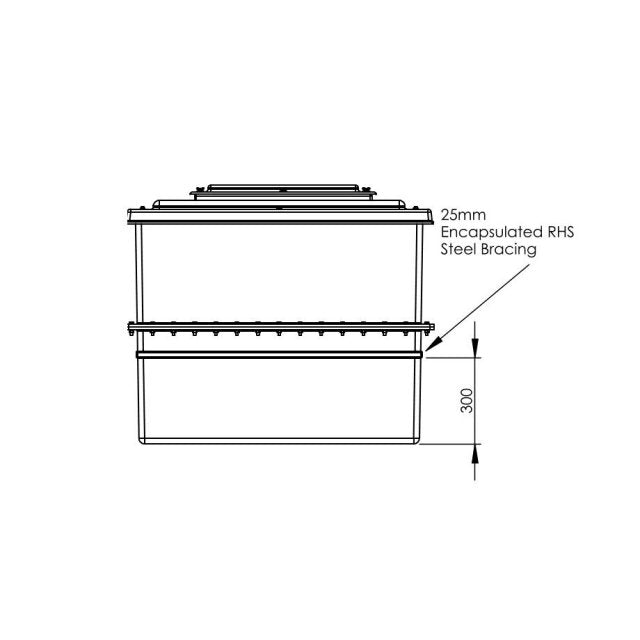 1135 Litre GRP Water Tank - Two Piece Insulated