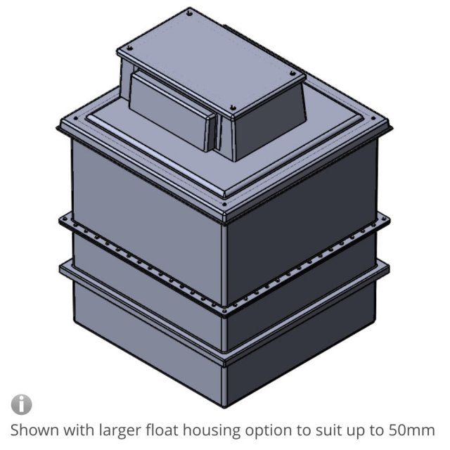 1220 Litre Type AB Air Gap GRP Water Tank - Two Piece Insulated, Cat 5