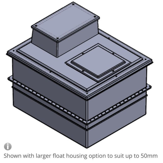 1364 Litre Type AB Air Gap GRP Water Tank - Two Piece Insulated, Cat 5