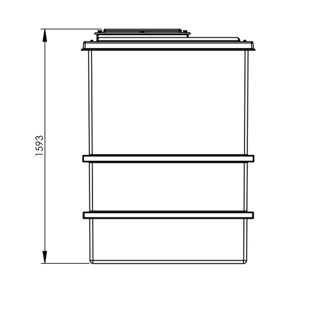 1501 Litre GRP Water Tank, Insulated