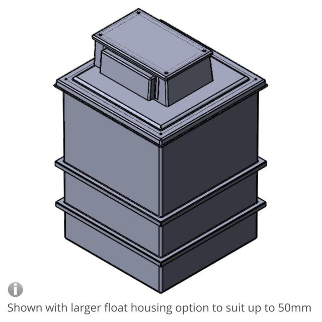 1501 Litre Type AB Air Gap GRP Water Tank, Insulated, Cat 5