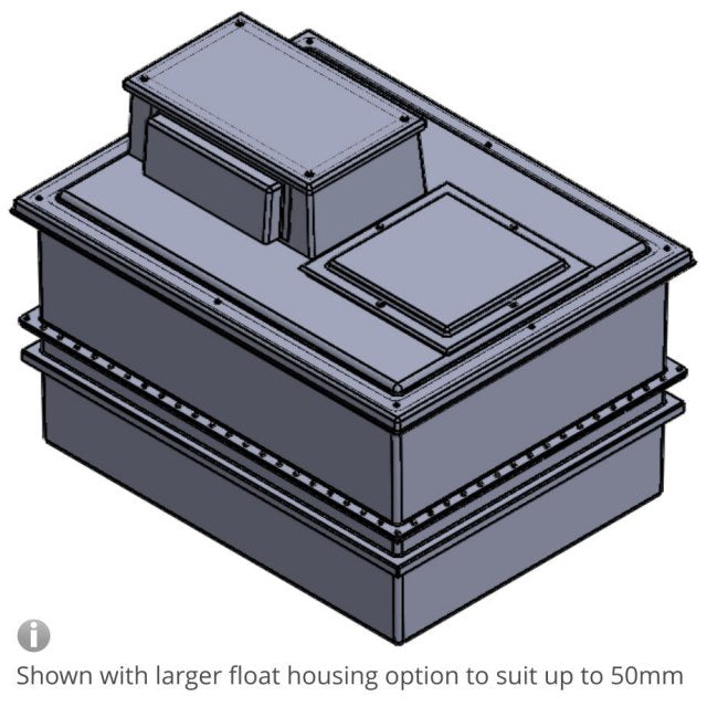 1590 Litre Type AB Air Gap GRP Water Tank - Two Piece Insulated, Cat 5
