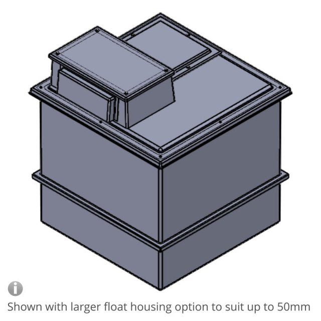 1818 Litre Type AB Air Gap GRP Water Tank, Insulated, Cat 5