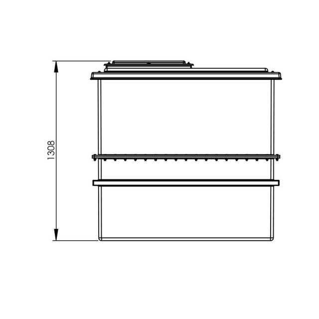 1818 Litre GRP Water Tank - Two Piece Insulated