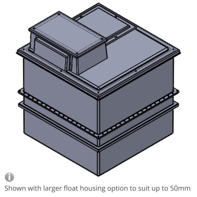 1818 Litre Type AB Air Gap GRP Water Tank - Two Piece Insulated, Cat 5