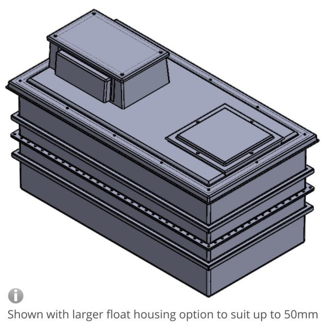 2000 Litre Type AB Air Gap GRP Water Tank - Two Piece Insulated, Cat 5