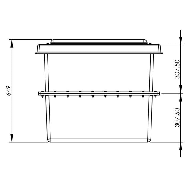 225 Litre GRP Water Tank - Two Piece Insulated