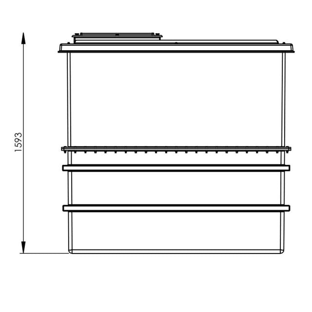 2250 Litre GRP Water Tank - Two Piece Insulated