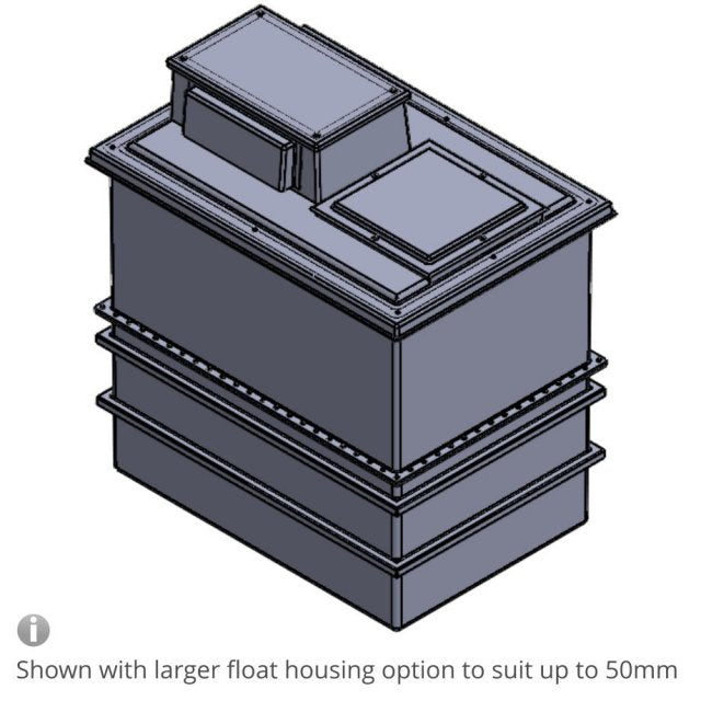 2250 Litre Type AB Air Gap GRP Water Tank - Two Piece Insulated, Cat 5