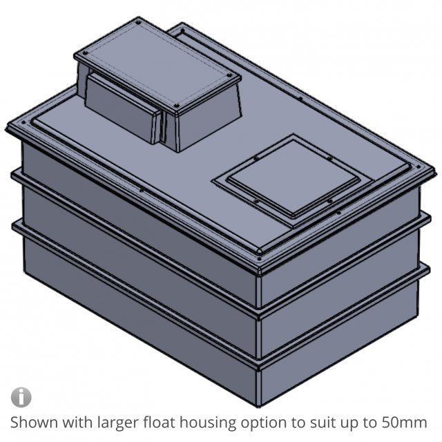 2272 Litre Type AB Air Gap GRP Water Tank, Insulated, Cat 5
