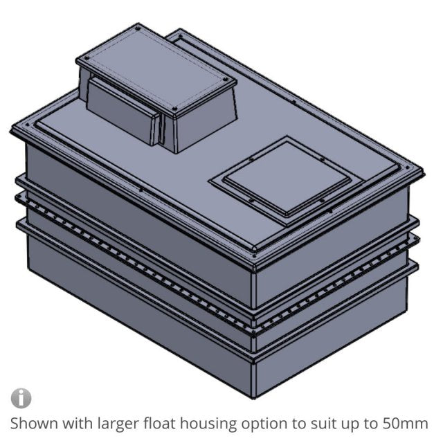 2272 Litre Type AB Air Gap GRP Water Tank - Two Piece Insulated, Cat 5