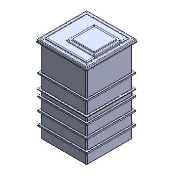 2001 Litre GRP Water Tank - Two Piece Insulated