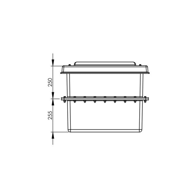 250 Litre GRP Water Tank - Two Piece with Insulation