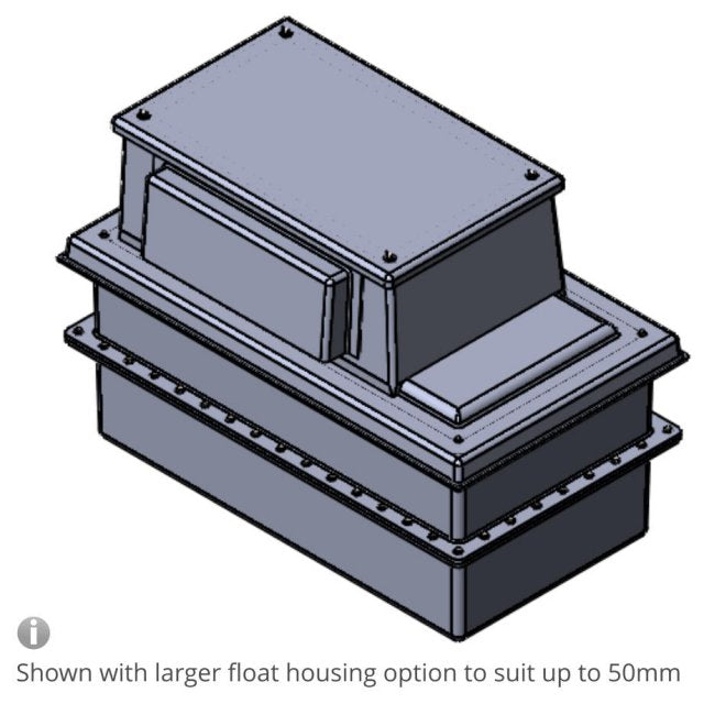 250 Litre Type AB Air Gap GRP Water Tank - Two Piece with Insulation, Cat 5
