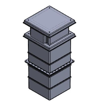 305 Litre Type AB Air Gap GRP Water Tank - Two Piece Insulated, Cat 5