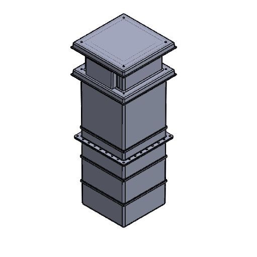 375 Litre Type AB Air Gap  GRP Water Tank - Two Piece Insulated, Cat 5