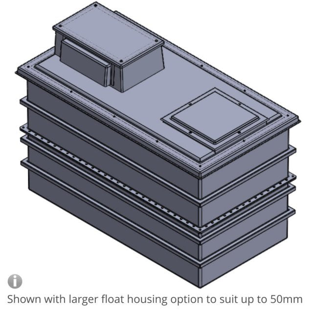 2500 Litre Type AB Air Gap GRP Water Tank - Two Piece Insulated, Cat 5