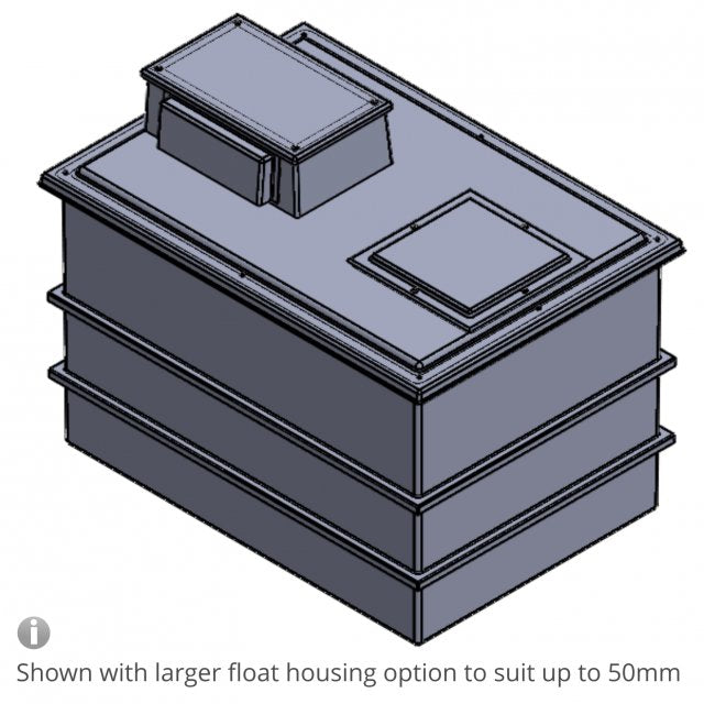 2726 Litre Type AB Air Gap GRP Water Tank, Insulated, Cat 5