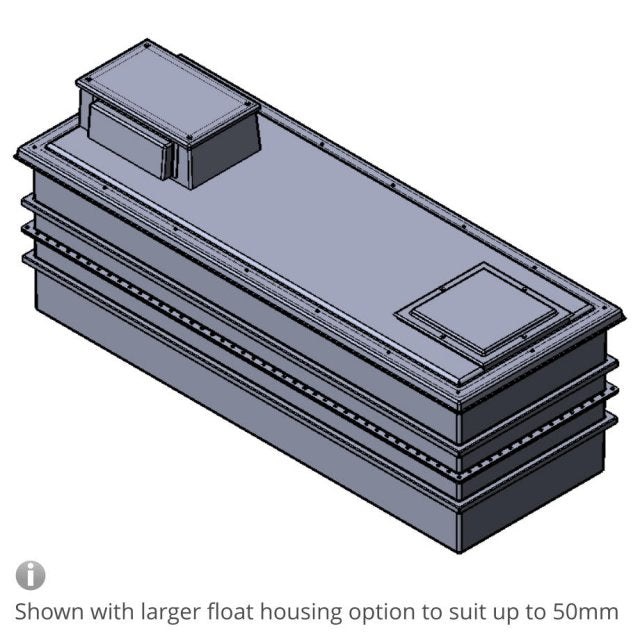 3000 Litres Type AB Air Gap GRP Water Tank - Two Piece Insulated, Cat 5