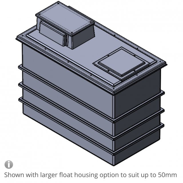 3001 Litre Type AB Air Gap GRP Water Tank, Insulated, Cat 5