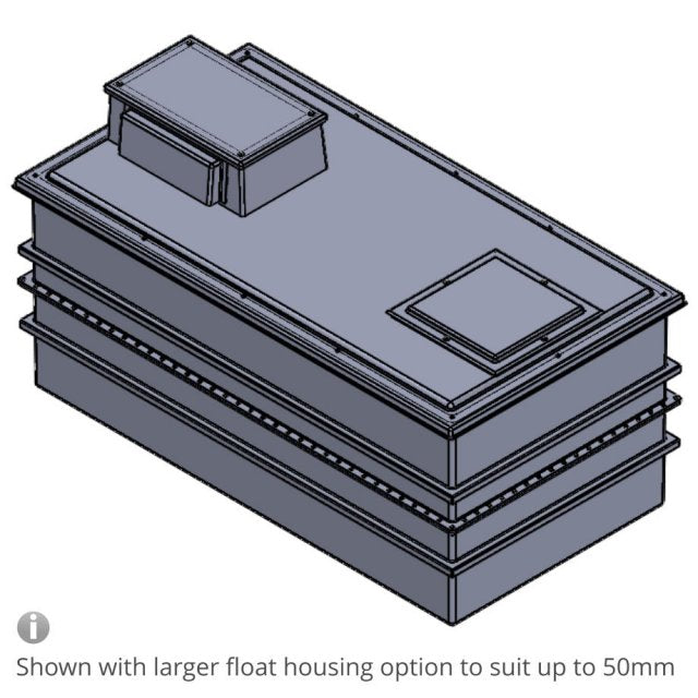 3185 Litre Type AB Air Gap GRP Water Tank - Two Piece Insulated, Cat 5