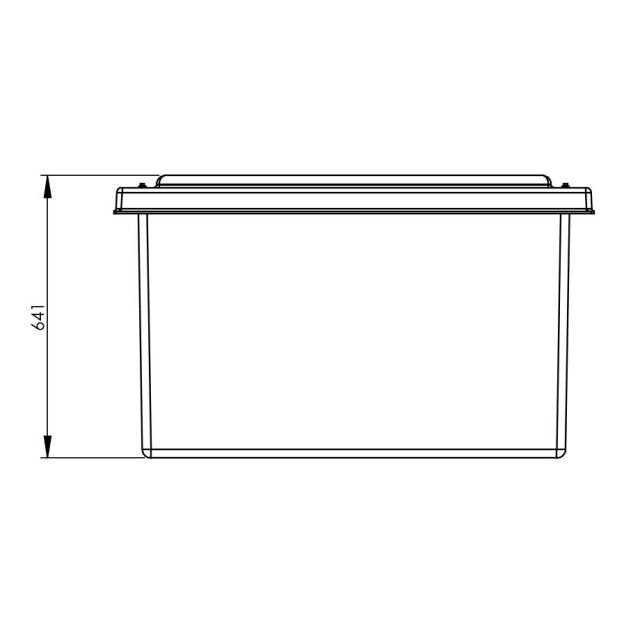 340 Litre GRP Water Tank with Insulation, height dimension