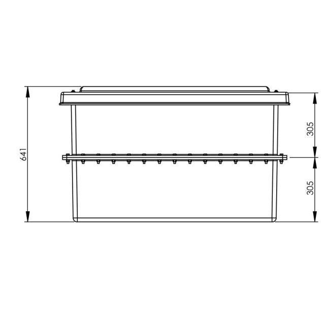 340 Litre GRP Water Tank - Two Piece Insulated