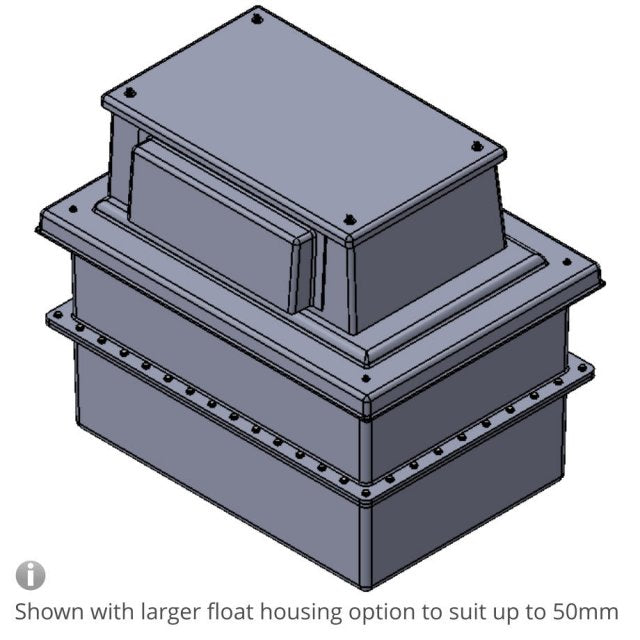 340 Litre Type AB Air Gap GRP Water Tank - Two Piece Insulated, Cat 5