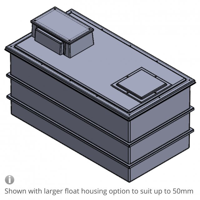 3636 Litre Type AB Air Gap GRP Water Tank, Insulated, Cat 5