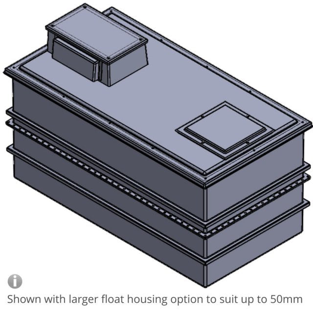 3636 Litre Type AB Air Gap GRP Water Tank - Two Piece Insulated, Cat 5
