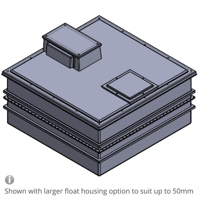 4000 Litre Type AB Air Gap GRP Water Tank - Two Piece Insulated, Cat 5