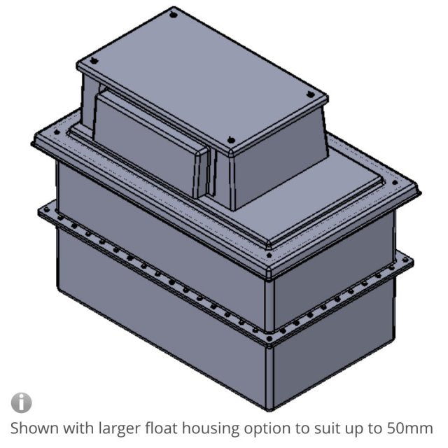 454 Litre Type AB Air Gap GRP Water Tank - Two Piece Insulated, Cat 5